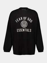 Fear Of God Essentials Black Long-Sleeve Logo Top
