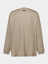 Fear Of God Essentials Heather Gray Long-Sleeve Logo Top