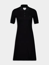 Courrèges Black Mini Piqué Polo Dress