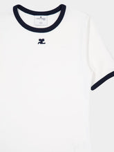Courrèges Heritage White and Navy T-Shirt