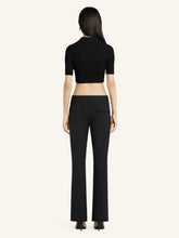 Courrèges Black Cropped Knit Polo