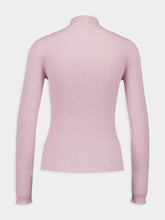Courrèges Salt Pink Solar Light Rib Mockneck Sweater