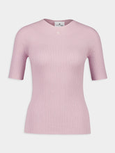Courrèges Salt Pink Solar Light Rib Sweater