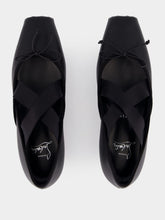 Christian Louboutin Cassiasticina Black Leather Ballerinas