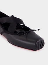 Christian Louboutin Cassiasticina Black Leather Ballerinas