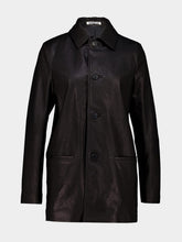 Auralee Black Textured Lamb Leather Blouson