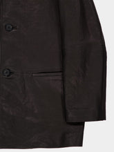 Auralee Black Textured Lamb Leather Blouson
