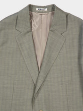Auralee Khaki Gray Stripe Bluefaced Wool Jacket