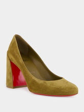 Christian Louboutin Bronzo Miss Sab 85 Suede Pumps