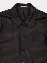 Auralee Black Textured Lamb Leather Blouson