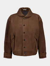 Auralee Dark Brown Silky Grain Suede Blouson