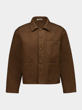 Auralee Dark Brown Garment-Dyed Cotton Jacket