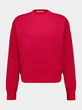 Auralee Red Cotton Wool Blend Sweater