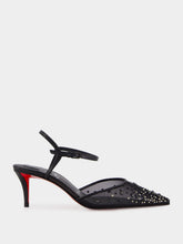 Christian Louboutin Black Miss Z 60 Riviera Strass Strappy Pumps