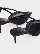 Christian Louboutin Black Miss Z 60 Riviera Strass Strappy Pumps