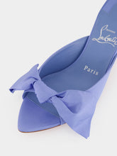 Christian Louboutin Ceruleo Silk Bow Kitten Heel Mules