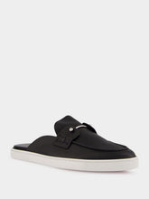 Christian Louboutin Black Chanme Calf Leather Boat Shoes