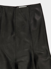 Gabriela Hearst Amy Black Nappa Leather Midi Skirt