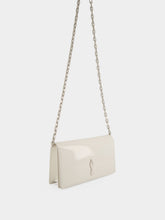 Christian Louboutin White Bettina Patent Leather Clutch