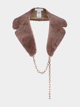 Gabriela Hearst Mocha Demeter Shearling Coat Collar