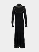 Gabriela Hearst Black Solace Pointelle Knit Maxi Dress