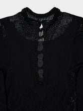 Gabriela Hearst Black Solace Pointelle Knit Maxi Dress
