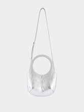 Courrèges Silver Naplack Leather Holy Bag