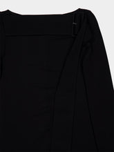 Courrèges Black Buckle Jersey Long Dress