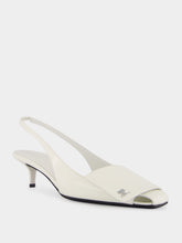 Courrèges Heritage White Fold Iced Slingbacks