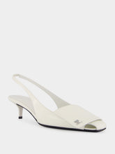 Courrèges Heritage White Fold Iced Slingbacks