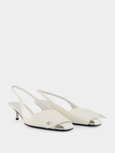 Courrèges Heritage White Fold Iced Slingbacks