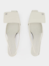 Courrèges Heritage White Fold Iced Slingbacks
