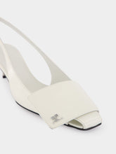 Courrèges Heritage White Fold Iced Slingbacks