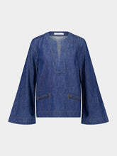 Zimmermann Railway Blue Wylie Denim Tunic Top