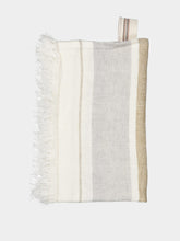 Libeco Oyster Stripe Belgian Towel