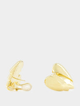 Amina Muaddi Gold Heartbreaker Heart Earrings