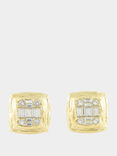 Amina Muaddi Gold Jeanne Crystal Earrings