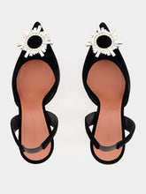 Amina Muaddi Black Velvet Begum Slingback Pumps