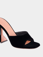 Amina Muaddi Lupita Velvet Mules 95mm