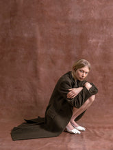 Balenciaga Standard Coat in Khaki and Brown