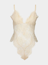 Zimmermann Cream Illustration Lace Teddy