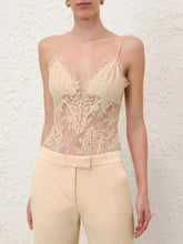 Zimmermann Cream Illustration Lace Teddy