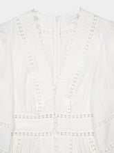Zimmermann Ivory Lace-Trimmed Mini Dress