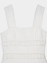 Zimmermann Ivory Pop Trimmed Midi Dress