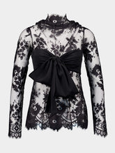 Zimmermann Black Illustration Lace Bow Bodice