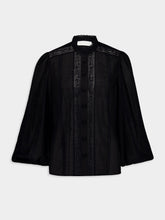 Zimmermann Black Lace Trim Cotton Shirt
