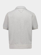 Prada Grey Cotton Polo Shirt with Pearl Buttons