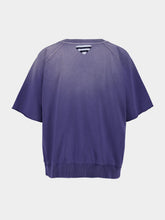 Prada Navy Blue Cotton T-Shirt with Logo Print