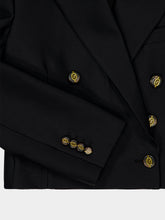 Zimmermann Black Clash Cropped Wool-Silk Blazer