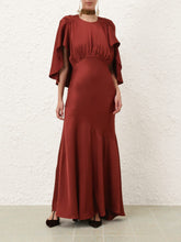 Zimmermann Chestnut Eden Cascading Midi Dress